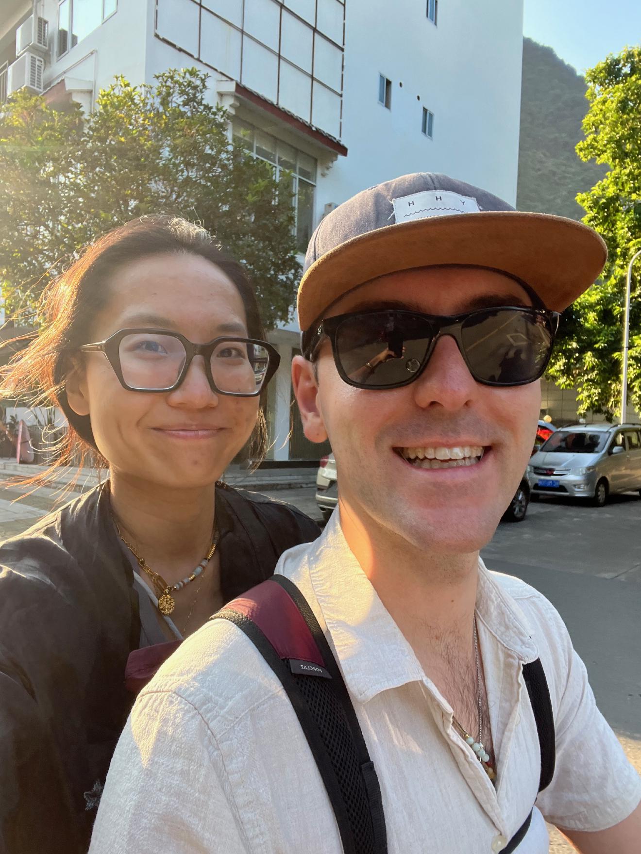 Us on the scooter
